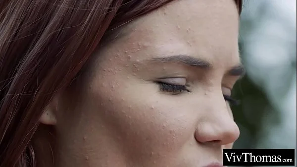 Lesbian redhead fingers a stranger