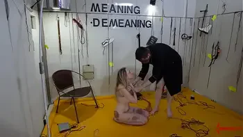 Ass fucked BDSM babe in anal domination