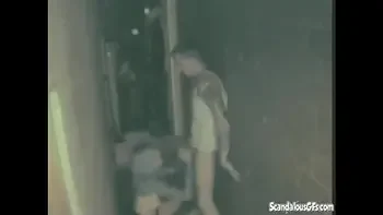 Pussy licked alley whore bends over for dick