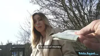 Public Agent MILF with stunning big natural boobs gets creampied