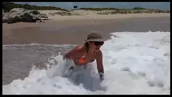 Entering the new year on the beach