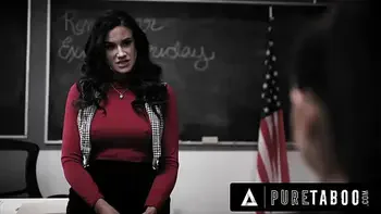 PURE TABOO Virgin Cheerleader Sophia Burns Lets Her Teacher's Stepson Assfuck Her For An A