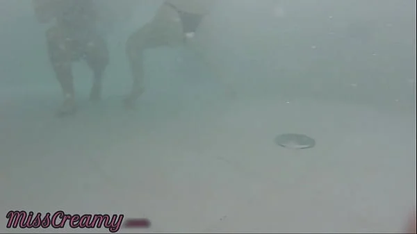 Flashing my dick in front of a girl in public swimming pool and helps me masturbate - it's very risky with couple near - MissCreamy