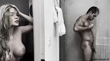 She caught him in the shower