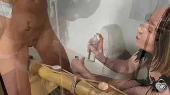 Fire play on gorgeous sub slut