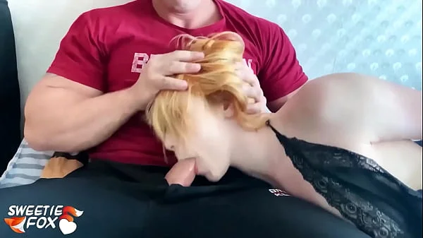 Babe Deepthroat and Cum in Mouth after Waking Up