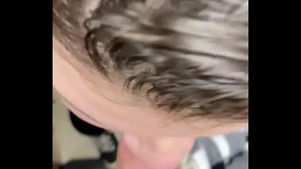 Getting head at work till a customer came