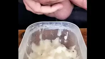 Cumbull Gokkun! Collecting Semen. Britney Swallows drinking over a dozen cum loads