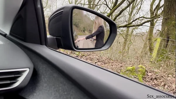 Lost British chav is picked up and fucked in the car in public