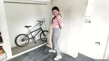 Bitchy Step-Sister Ball Gagged In Lesbian Strappado Bondage