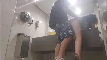 Cheating with my ex wife in the  mall public bathroom while my wife is shopping