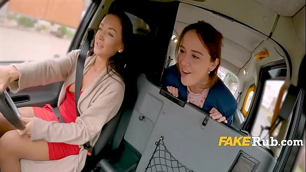 Female Strapon Taxi Driver Picks Up Horny Student
