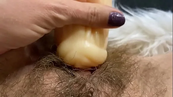 Huge erected clitoris fucking vagina deep inside big orgasm