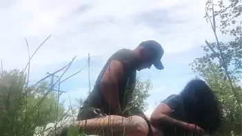 Tattoed Babe Hard Rough Sex Outdoor in the Forest