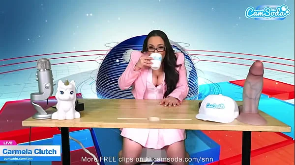 Big Boobs MILF Latina Has Intense Orgasm Live On Air