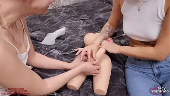 The Best Gift For Two Teen Sluts. Threesome With Tantaly Doll With Big Dick.