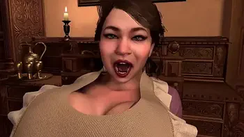 Fucking a Hot Asian MILF Maid in the ass after she blows him off | 3D Porn