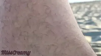 EXTREME Public Exhibitionist Handjob, clothed people walking by - MissCreamy