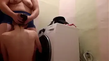 I mouth fuck my neighbor in the kitchen while her boyfriend went to the store - Lesbian Illusion Girls