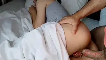 Hotel ran out of Separate Beds and Need to Share one with Step-Mom