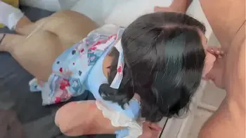 Horny Maid Deepthroats, Hard Fucks with Master and Gets Cumshot on Wet Pussy POV