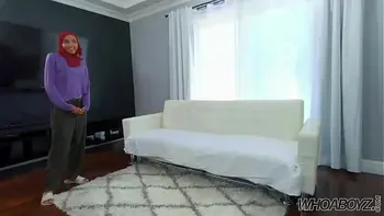 Petite Hijab Teen gets fucked & cover in cum