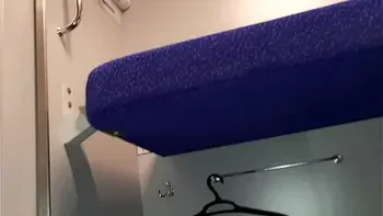 A stranger and a fellow traveler and I cum in a train compartment -