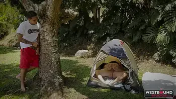 Annie Marin Enjoys Outdoor Camping Threesome with Dani and Phillip