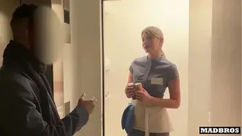 Ukrainian Cleaning Lady Caught Stealing and Pounded Hard in the Toilet!!!