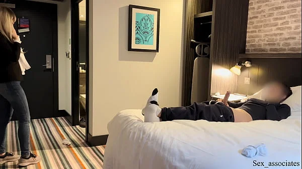 Public Dick Flash. The hotel maid was shocked when she saw me jerking off during room cleaning service but agreed to help me cum