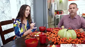 Stuffing My Wife's Pussy on Thanksgiving with STRANGE - Amiee Cambridge - TouchMyWife