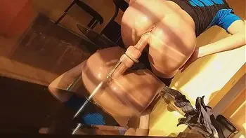 Sun Set Dildo Orgasm masturbation during exercising