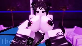 Roblox Strip Club Experience, a slut dances in the Strip Club and gets fucked by a huge cock