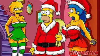 Christmas Present! Giving his wife as a gift to beggars! The Simptoons, Simpsons Hentai