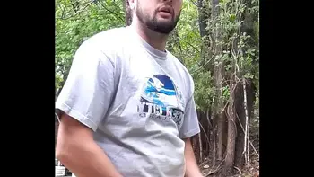 Soft to hard, outdoors, huge cock. Rainy day.