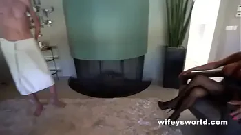 Skinny Guy With Huge Cock Drops Load Into Wifey's Mouth