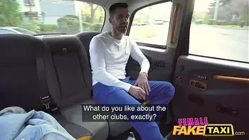 Female Fake Taxi She makes him believe he is in a flirting taxi