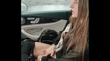 I'm masturbating public in car