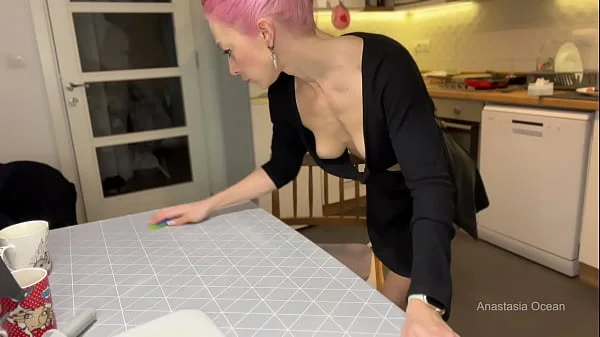 Cooking downblouse. Hotwife’s diary