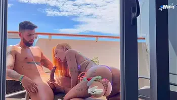 Fim de ano no Cruzeiro, fodemos a bordo na nossa varanda da cabine - Romulo Pontess