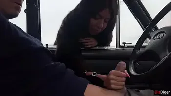 Stranger gave me a handjob through the car window on public parking