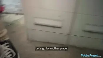 Public Agent She is masturbating in public and in need of a big cock