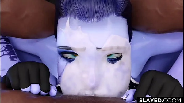 Widowmaker and heavy loads in the gym with BBC (Compilation) non-human & alien girl