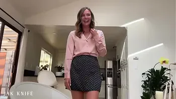 Seductive coworker forgot to wear her panties and sat on my cock - Stella Sedona