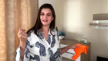 Stepmother with Fat Cock makes Stepson licking her milky Nipples