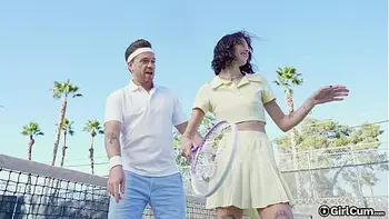 Tennis Babe Takes Break From Tennis Lessons To Ride A Big Cock