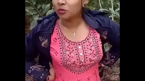 Mangal in the jungle, she made her pussy red after fucking her stepsis in clear audio Voice