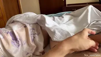 Hot stepmother shares the bed and her ass with a stepson