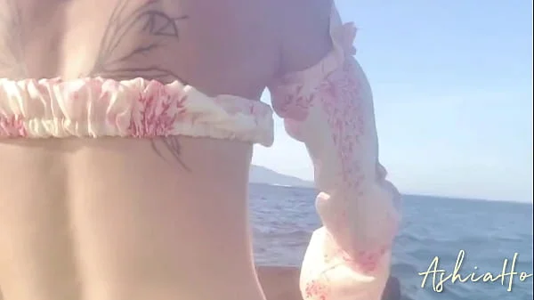 Escaped from the city by jet sky for filling my pussy by cum