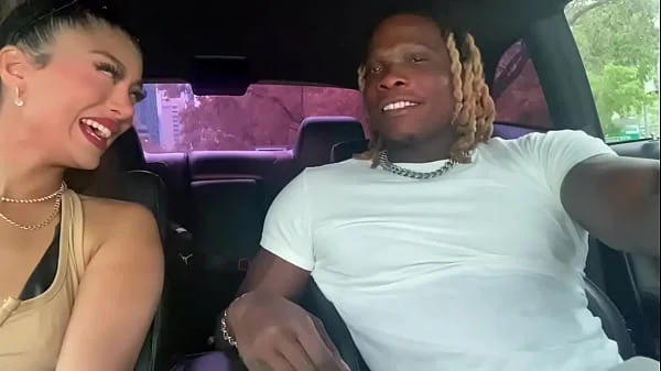 Marina Maya's Thrilling Drive : SUCKING BIG BLACK DICK